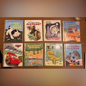 Little Golden Books Lot of 8 (1970–2012) Disney, Animals, SpongeBob VG